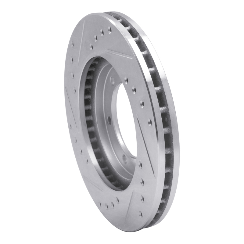Picture of RNC Brake Rotor - Drill & Slot - R1 98-15 Nissan NP300 (Mexico) Front Right Drilled & Slotted Silver Brake Rotor rnc631-67085R