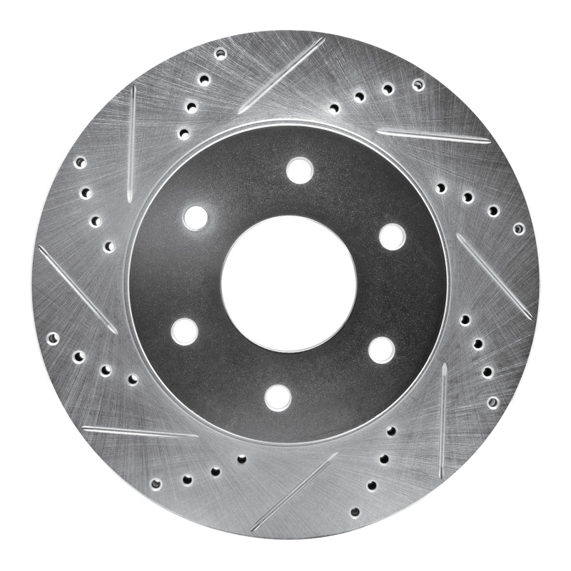 Picture of RNC Brake Rotor - Drill & Slot - R1 04-05 Infiniti QX56 Front Left Drilled & Slotted Silver Brake Rotor rnc631-67091L