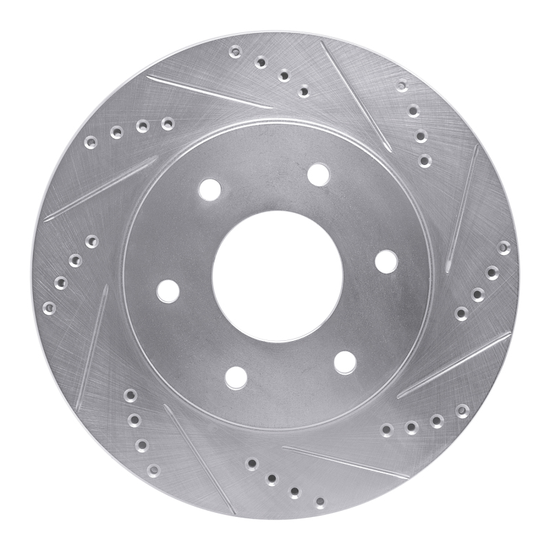 Picture of RNC Brake Rotor - Drill & Slot - R1 04-05 Infiniti QX56 Front Right Drilled & Slotted Silver Brake Rotor rnc631-67091R