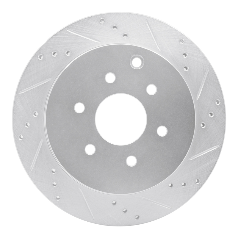 Picture of RNC Brake Rotor - Drill & Slot - R1 05-12 Nissan Pathfinder Rear Right Drilled & Slotted Silver Brake Rotor rnc631-67093R