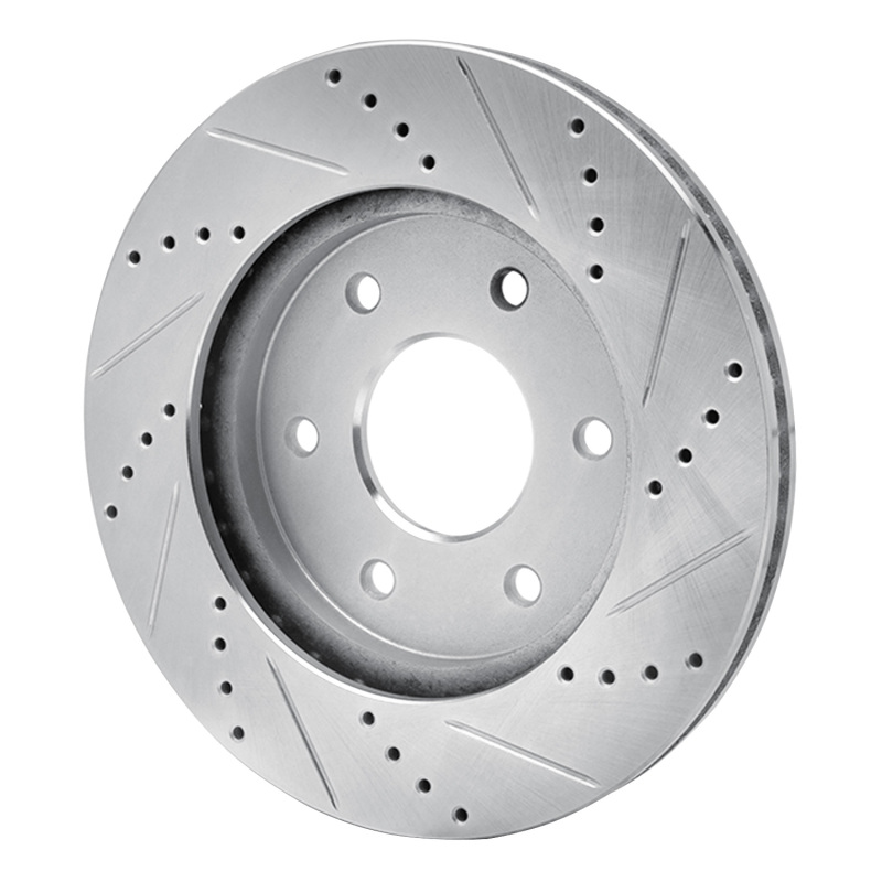 Picture of RNC Brake Rotor - Drill & Slot - R1 04-05 Infiniti QX56 Front Left Drilled & Slotted Silver Brake Rotor rnc631-67091L
