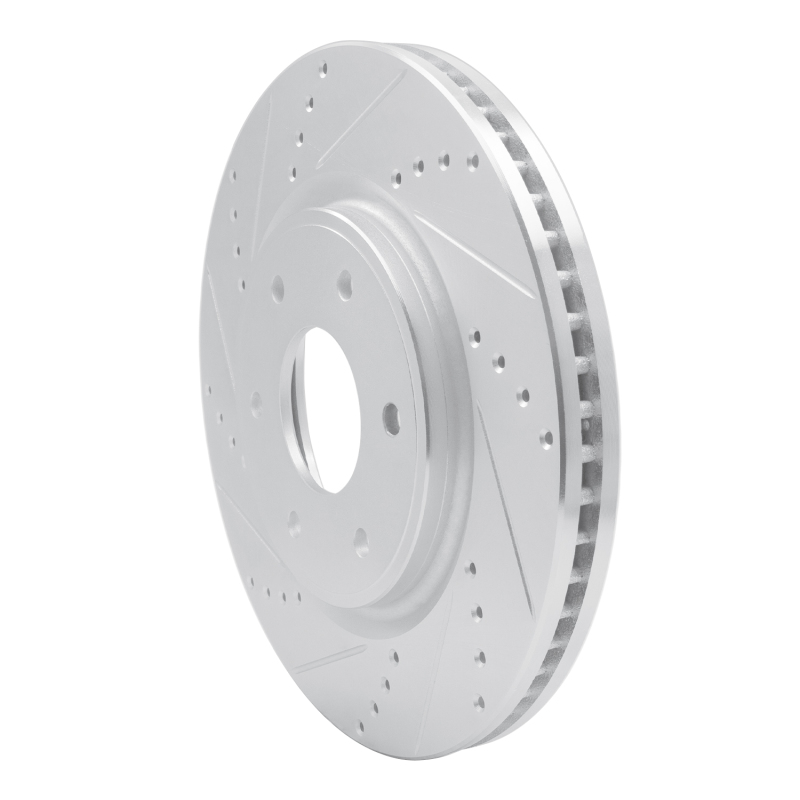 Picture of RNC Brake Rotor - Drill & Slot - R1 05-07 Infiniti QX56 Front Left Drilled & Slotted Silver Brake Rotor rnc631-67097L