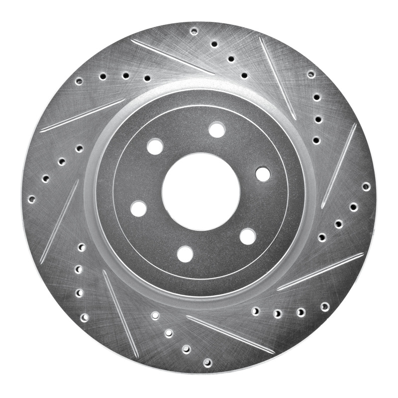 Picture of RNC Brake Rotor - Drill & Slot - R1 08-11 Nissan Pathfinder Front Right Drilled & Slotted Silver Brake Rotor rnc631-67099R