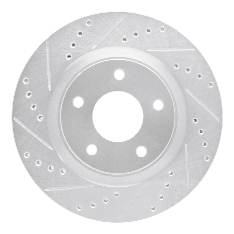 Picture of RNC Brake Rotor - Drill & Slot - R1 11-19 Nissan SENTRA Front Left Drilled & Slotted Silver Brake Rotor rnc631-67100L