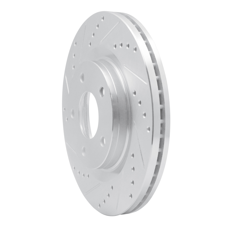 Picture of RNC Brake Rotor - Drill & Slot - R1 11-19 Nissan SENTRA Front Left Drilled & Slotted Silver Brake Rotor rnc631-67100L