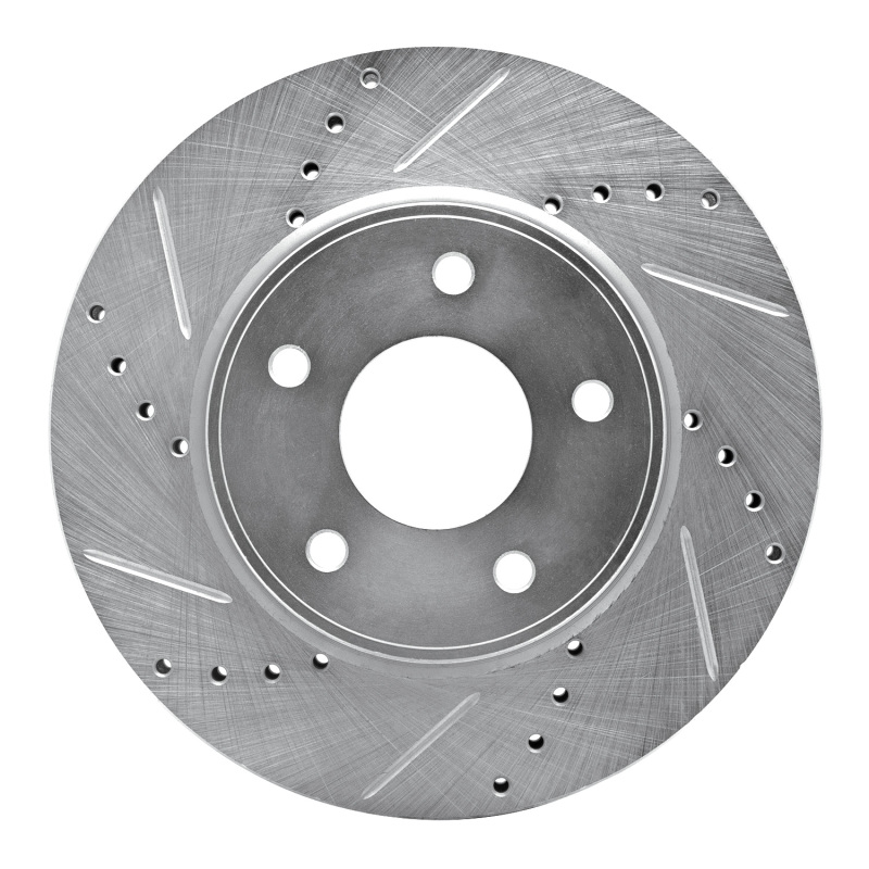 Picture of RNC Brake Rotor - Drill & Slot - R1 11-25 Chevrolet City Express Front Left Drilled & Slotted Silver Brake Rotor rnc631-67103L