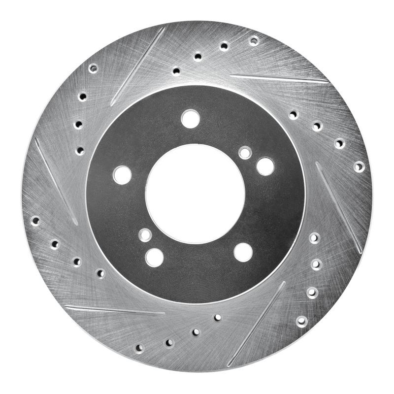 Picture of RNC Brake Rotor - Drill & Slot - R1 93-02 Mercury Villager Front Left Drilled & Slotted Silver Brake Rotor rnc631-67107L