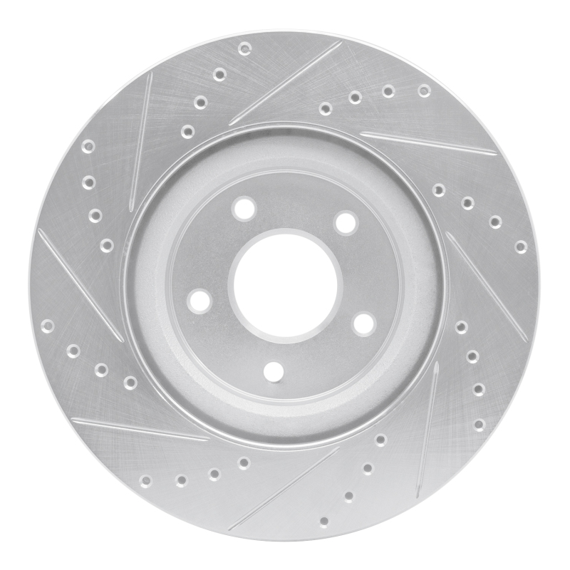 Picture of RNC Brake Rotor - Drill & Slot - R1 14-19 Nissan Rogue Front Right Drilled & Slotted Silver Brake Rotor rnc631-67104R