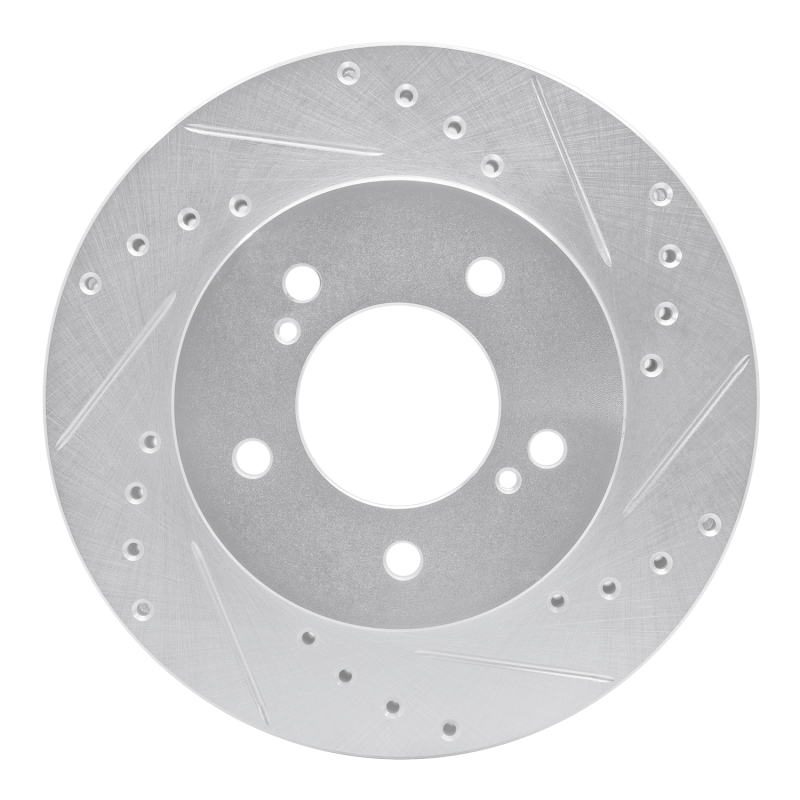 Picture of RNC Brake Rotor - Drill & Slot - R1 93-02 Mercury Villager Front Right Drilled & Slotted Silver Brake Rotor rnc631-67107R