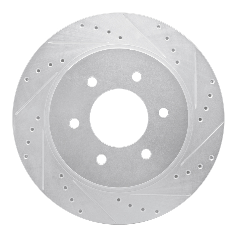 Picture of RNC Brake Rotor - Drill & Slot - R1 16-24 Nissan Titan XD Front Right Drilled & Slotted Silver Brake Rotor rnc631-67108R