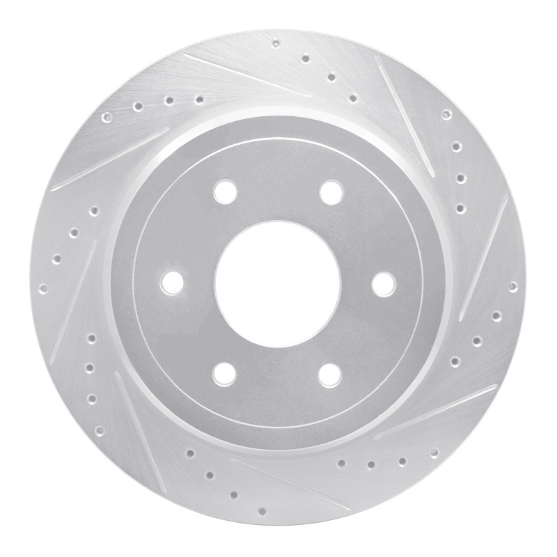 Picture of RNC Brake Rotor - Drill & Slot - R1 16-24 Nissan Titan XD Rear Right Drilled & Slotted Silver Brake Rotor rnc631-67109R
