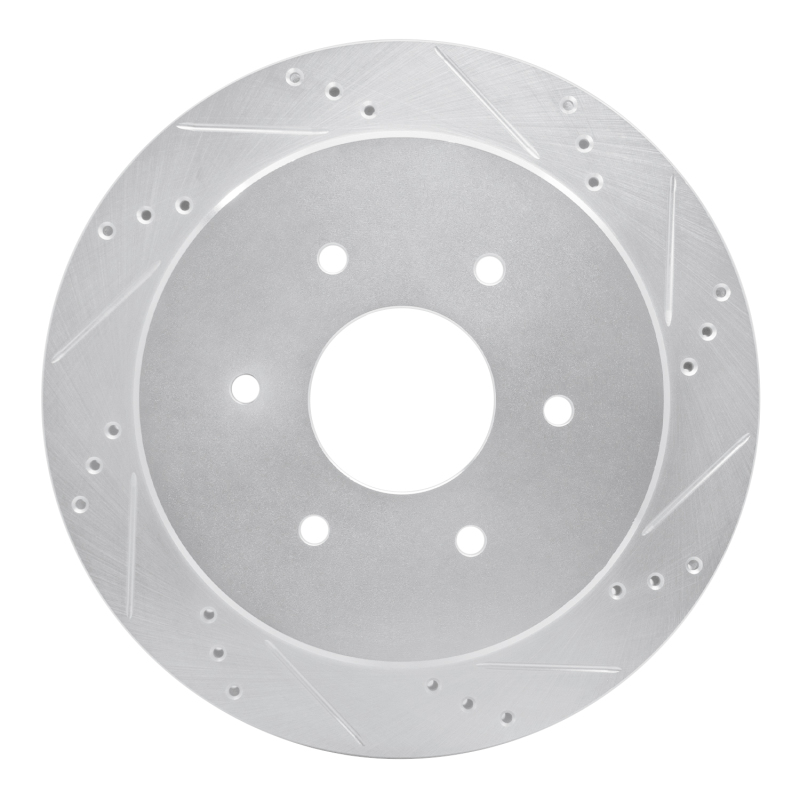 Picture of RNC Brake Rotor - Drill & Slot - R1 17-24 Nissan Titan Rear Right Drilled & Slotted Silver Brake Rotor rnc631-67110R