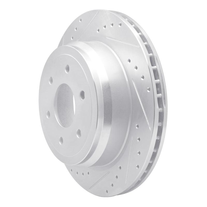 Picture of RNC Brake Rotor - Drill & Slot - R1 16-24 Nissan Titan XD Rear Left Drilled & Slotted Silver Brake Rotor rnc631-67109L