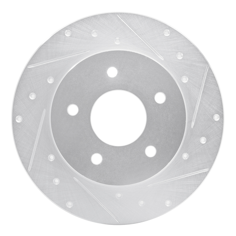 Picture of RNC Brake Rotor - Drill & Slot - R1 19-25 Nissan Kicks Rear Right Drilled & Slotted Silver Brake Rotor rnc631-67113R