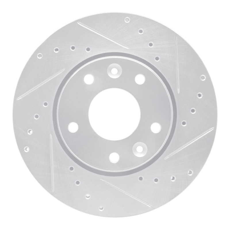 Picture of RNC Brake Rotor - Drill & Slot - R1 20-25 Nissan SENTRA Front Right Drilled & Slotted Silver Brake Rotor rnc631-67114R