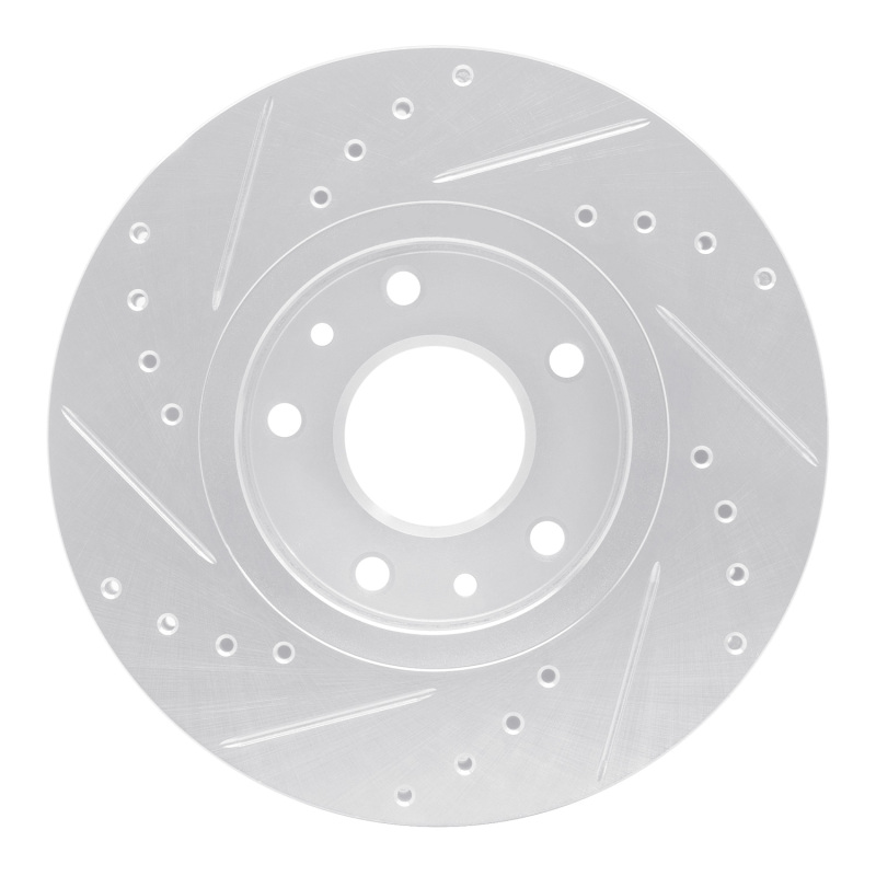 Picture of RNC Brake Rotor - Drill & Slot - R1 20-25 Nissan SENTRA Front Right Drilled & Slotted Silver Brake Rotor rnc631-67114R