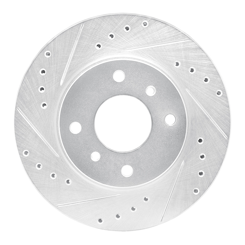Picture of RNC Brake Rotor - Drill & Slot - R1 90-92 Infiniti M30 Front Left Drilled & Slotted Silver Brake Rotor rnc631-68000L