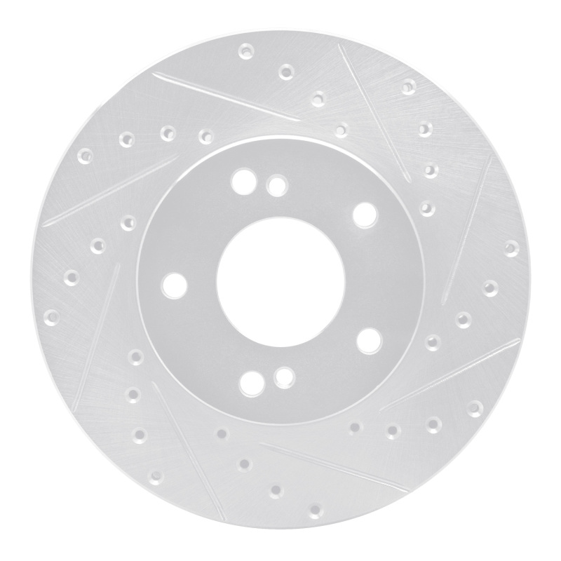 Picture of RNC Brake Rotor - Drill & Slot - R1 90-97 Infiniti Q45 Front Right Drilled & Slotted Silver Brake Rotor rnc631-68002R