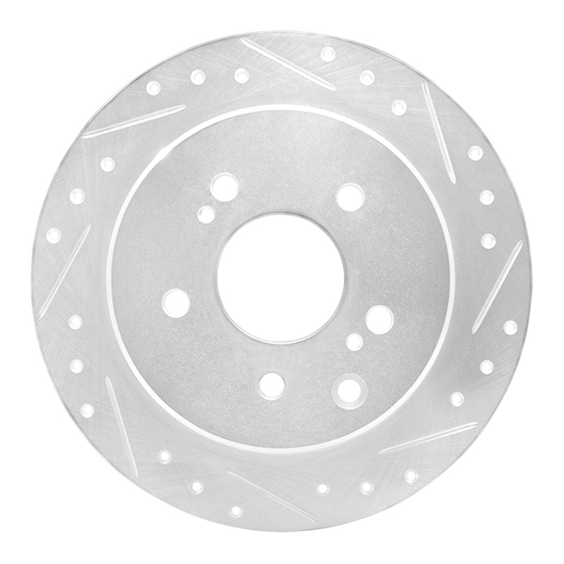 Picture of RNC Brake Rotor - Drill & Slot - R1 90-96 Infiniti Q45 Rear Right Drilled & Slotted Silver Brake Rotor rnc631-68003R