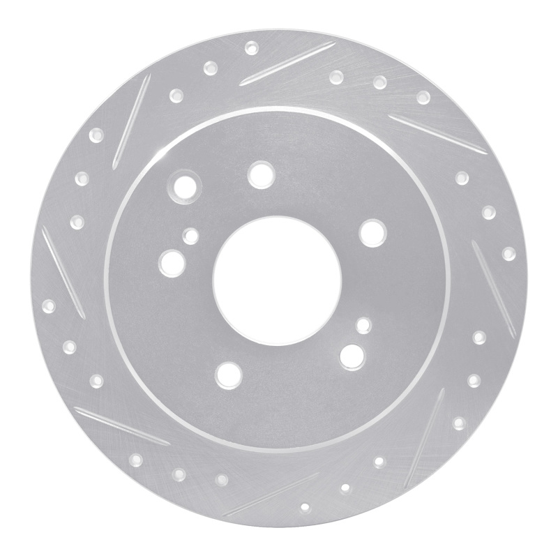 Picture of RNC Brake Rotor - Drill & Slot - R1 90-96 Infiniti Q45 Rear Left Drilled & Slotted Silver Brake Rotor rnc631-68003L