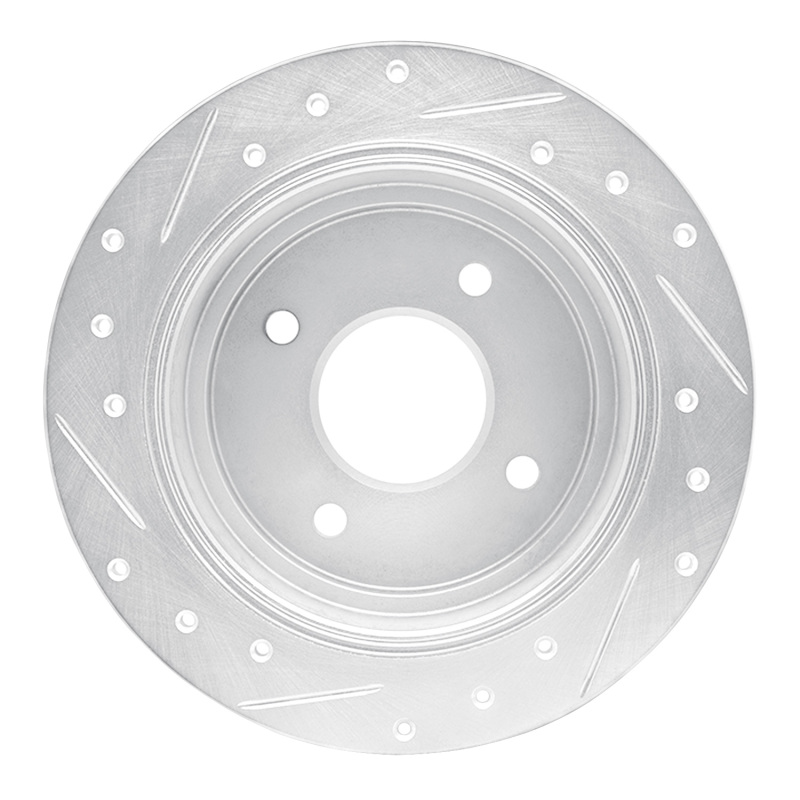 Picture of RNC Brake Rotor - Drill & Slot - R1 90-92 Infiniti M30 Rear Right Drilled & Slotted Silver Brake Rotor rnc631-68001R