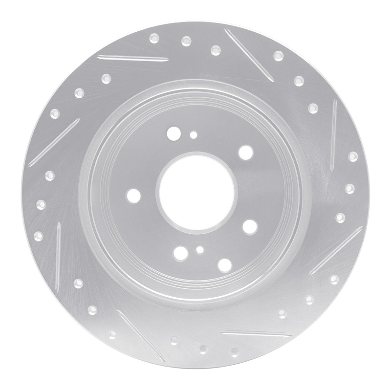 Picture of RNC Brake Rotor - Drill & Slot - R1 90-96 Infiniti Q45 Rear Left Drilled & Slotted Silver Brake Rotor rnc631-68003L