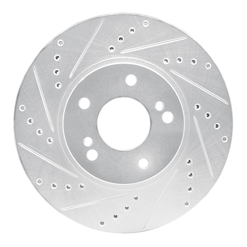 Picture of RNC Brake Rotor - Drill & Slot - R1 97-01 Infiniti Q45 Front Left Drilled & Slotted Silver Brake Rotor rnc631-68005L