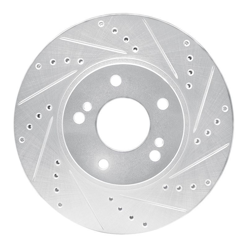 Picture of RNC Brake Rotor - Drill & Slot - R1 97-01 Infiniti Q45 Front Right Drilled & Slotted Silver Brake Rotor rnc631-68005R
