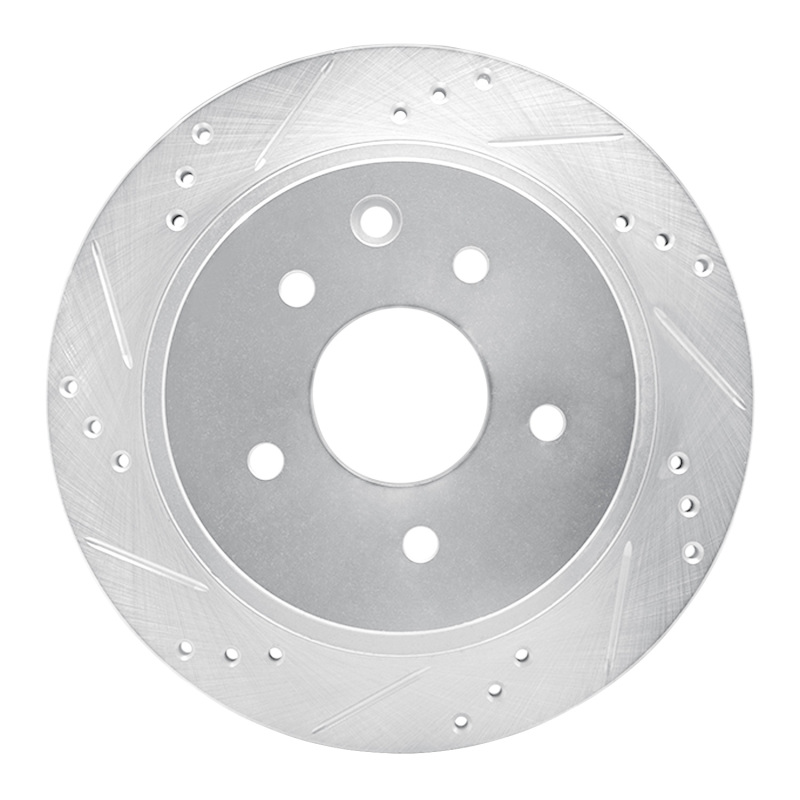 Picture of RNC Brake Rotor - Drill & Slot - R1 02-06 Infiniti M45 Rear Left Drilled & Slotted Silver Brake Rotor rnc631-68006L