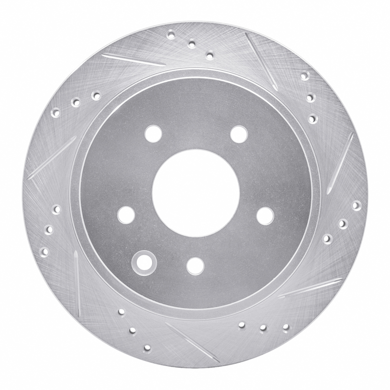 Picture of RNC Brake Rotor - Drill & Slot - R1 02-06 Infiniti M45 Rear Right Drilled & Slotted Silver Brake Rotor rnc631-68006R