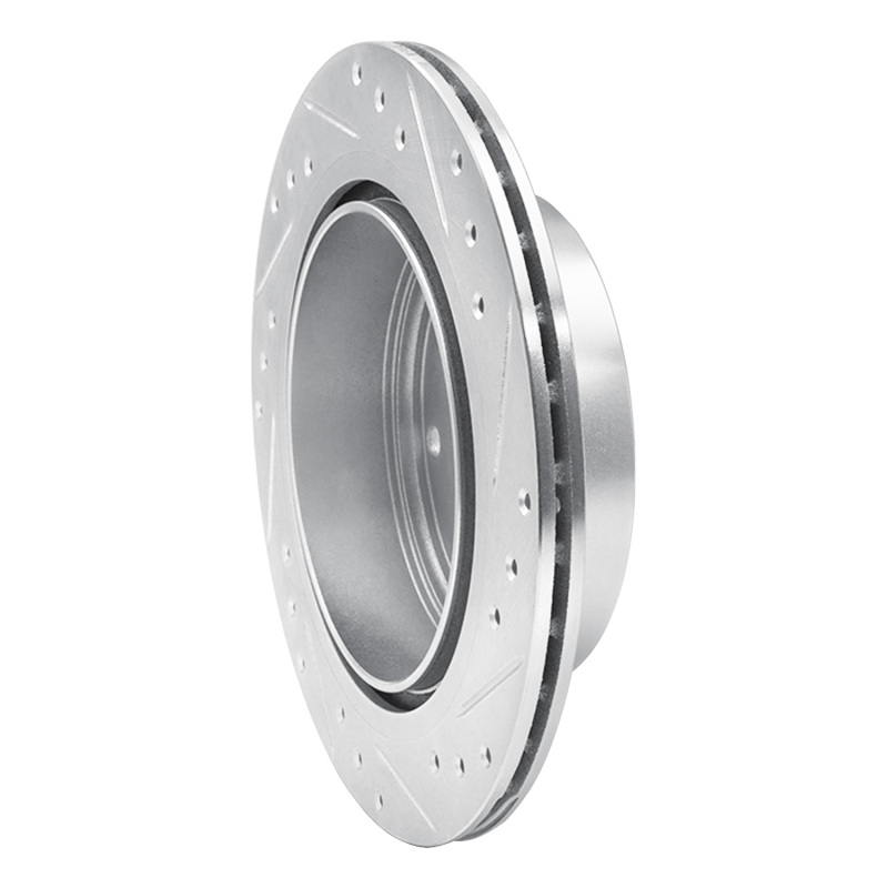 Picture of RNC Brake Rotor - Drill & Slot - R1 93-01 Infiniti J30 Rear Left Drilled & Slotted Silver Brake Rotor rnc631-68004L