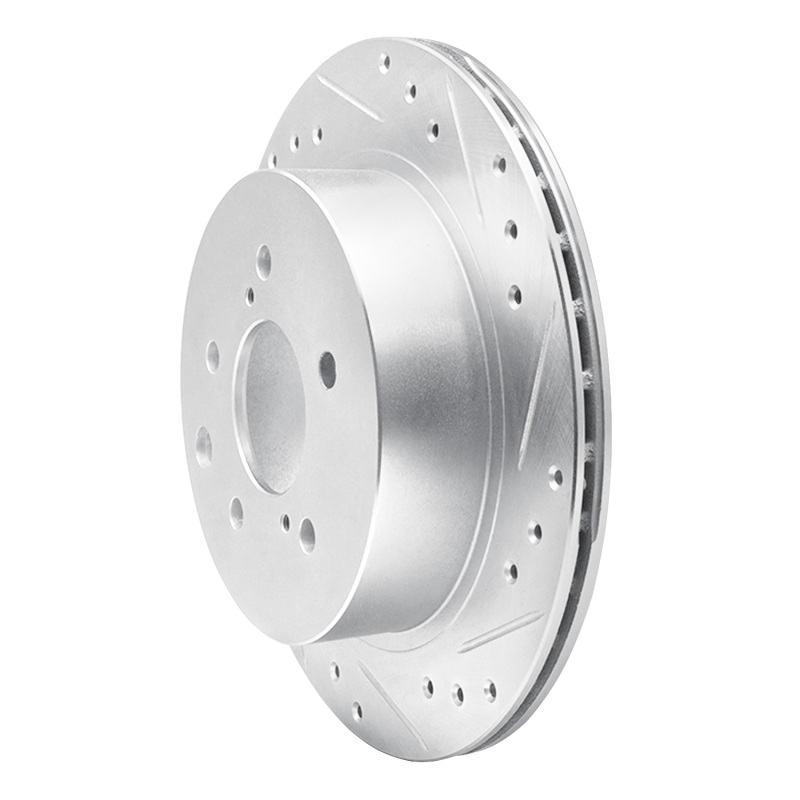 Picture of RNC Brake Rotor - Drill & Slot - R1 93-01 Infiniti Q45 Rear Right Drilled & Slotted Silver Brake Rotor rnc631-68004R