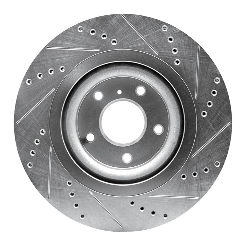 Picture of RNC Brake Rotor - Drill & Slot - R1 19-24 Infiniti QX55 Front Left Drilled & Slotted Silver Brake Rotor rnc631-68018L