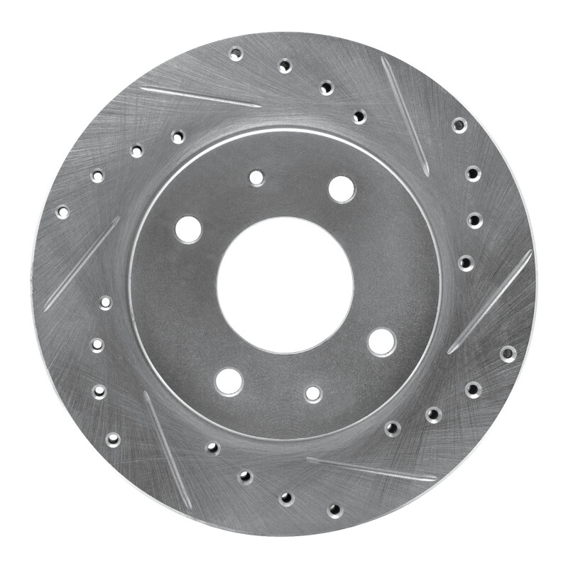 Picture of RNC Brake Rotor - Drill & Slot - R1 85-91 Dodge 2000 GTX Front Right Drilled & Slotted Silver Brake Rotor rnc631-72006R