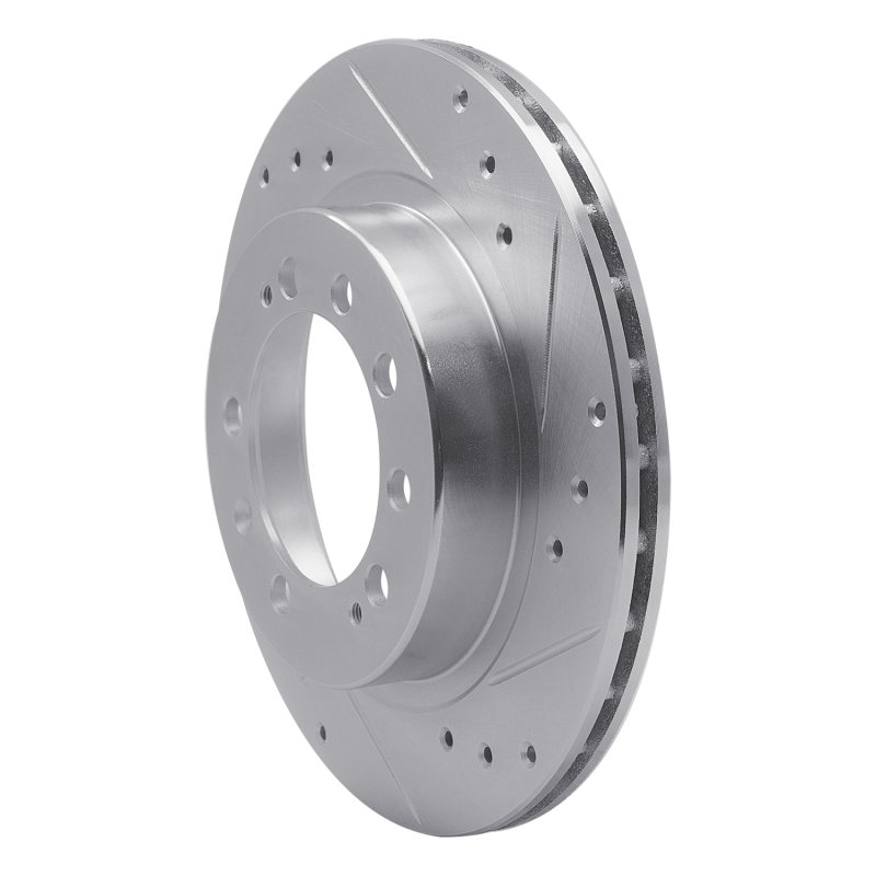 Picture of RNC Brake Rotor - Drill & Slot - R1 83-89 Chrysler Conquest Rear Right Drilled & Slotted Silver Brake Rotor rnc631-72005R