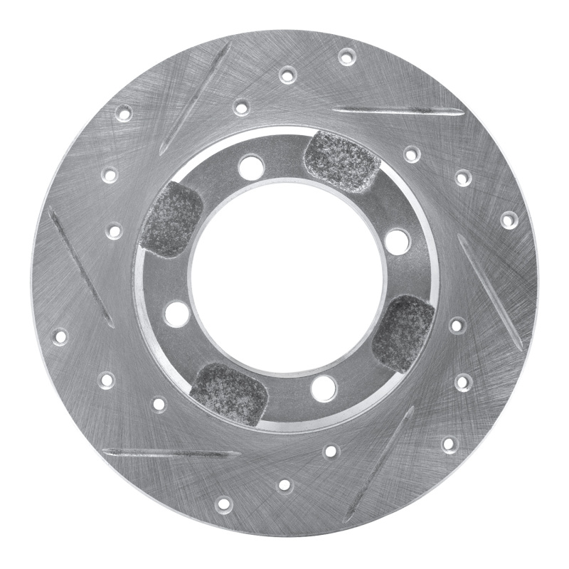 Picture of RNC Brake Rotor - Drill & Slot - R1 91-92 Dodge COLT Front Left Drilled & Slotted Silver Brake Rotor rnc631-72019L