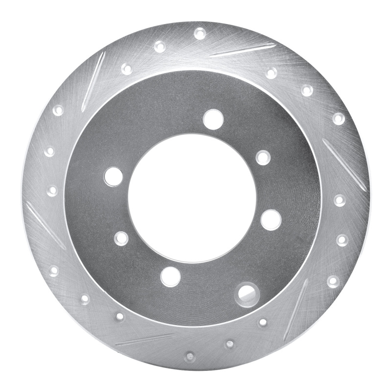Picture of RNC Brake Rotor - Drill & Slot - R1 92-04 Dodge COLT Rear Left Drilled & Slotted Silver Brake Rotor rnc631-72021L