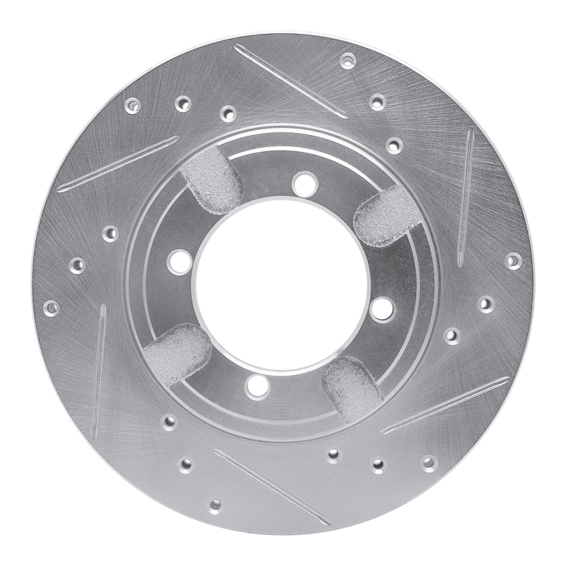 Picture of RNC Brake Rotor - Drill & Slot - R1 91-92 Mitsubishi Mirage Front Right Drilled & Slotted Silver Brake Rotor rnc631-72020R