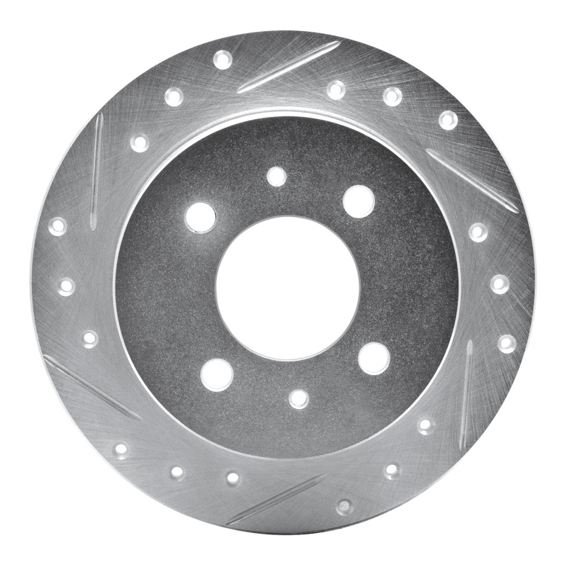 Picture of RNC Brake Rotor - Drill & Slot - R1 92-96 Dodge COLT Rear Left Drilled & Slotted Silver Brake Rotor rnc631-72026L