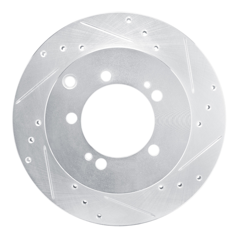 Picture of RNC Brake Rotor - Drill & Slot - R1 92-96 Mitsubishi DIAMANTE Rear Right Drilled & Slotted Silver Brake Rotor rnc631-72027R