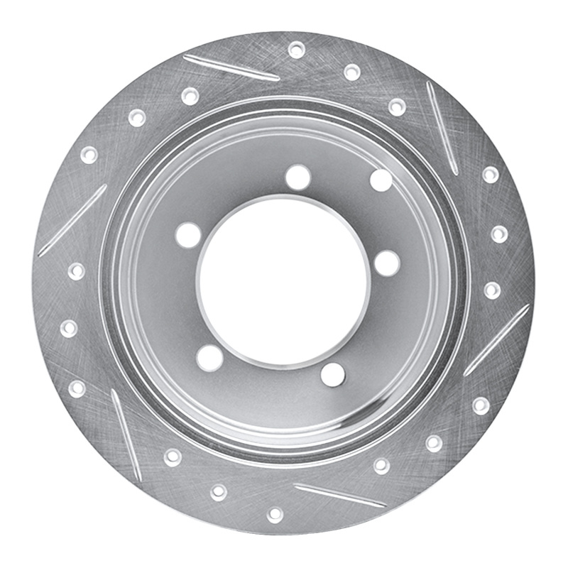 Picture of RNC Brake Rotor - Drill & Slot - R1 97-04 Mitsubishi DIAMANTE Rear Left Drilled & Slotted Silver Brake Rotor rnc631-72030L
