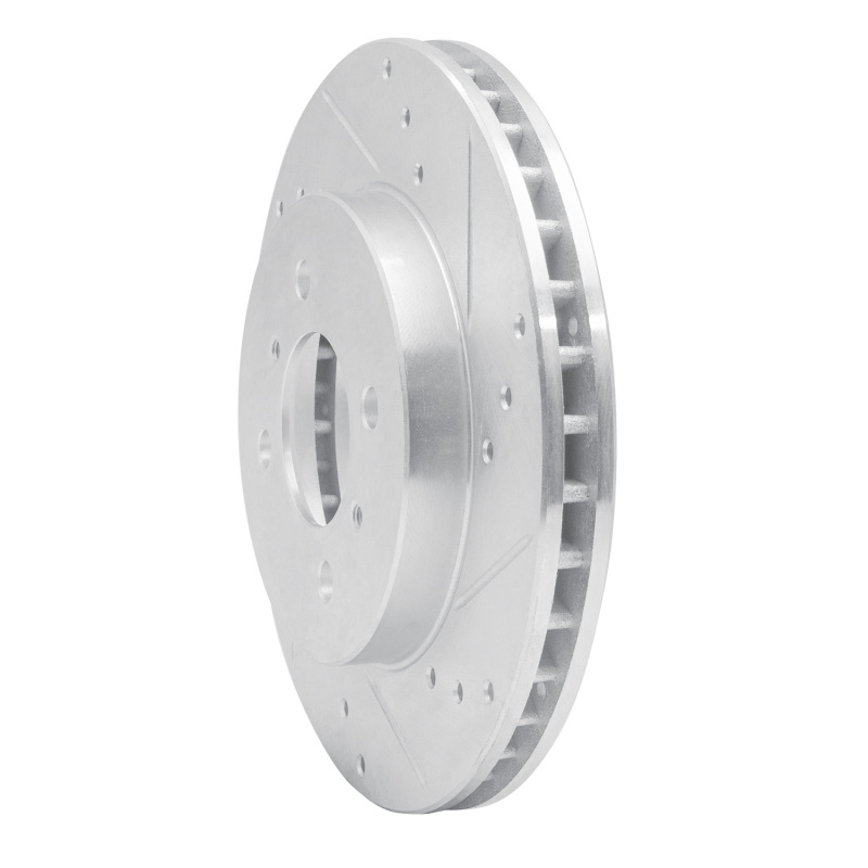 Picture of RNC Brake Rotor - Drill & Slot - R1 98-07 Mitsubishi Lancer Front Right Drilled & Slotted Silver Brake Rotor rnc631-72033R