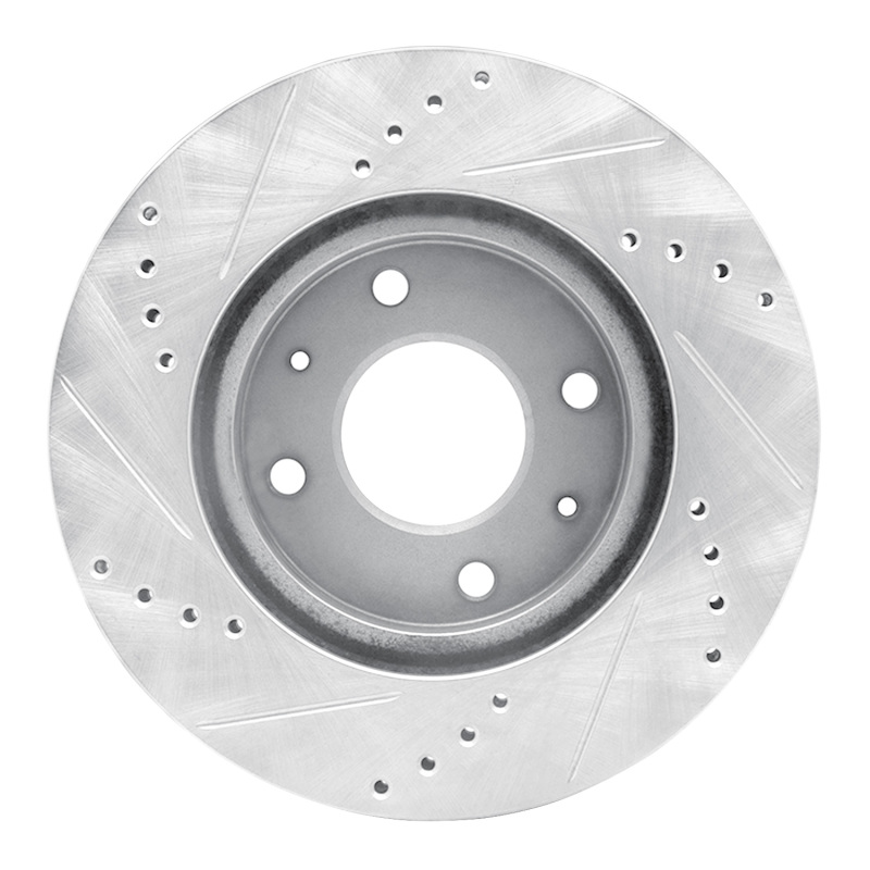 Picture of RNC Brake Rotor - Drill & Slot - R1 04-04 Mitsubishi Lancer Front Right Drilled & Slotted Silver Brake Rotor rnc631-72039R