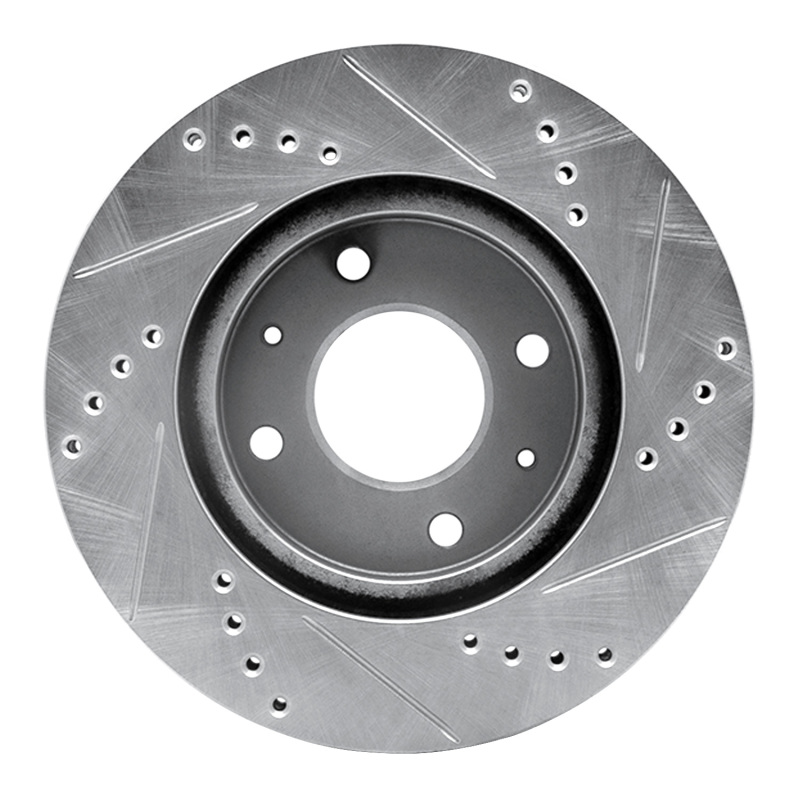 Picture of RNC Brake Rotor - Drill & Slot - R1 04-04 Mitsubishi Lancer Front Left Drilled & Slotted Silver Brake Rotor rnc631-72039L