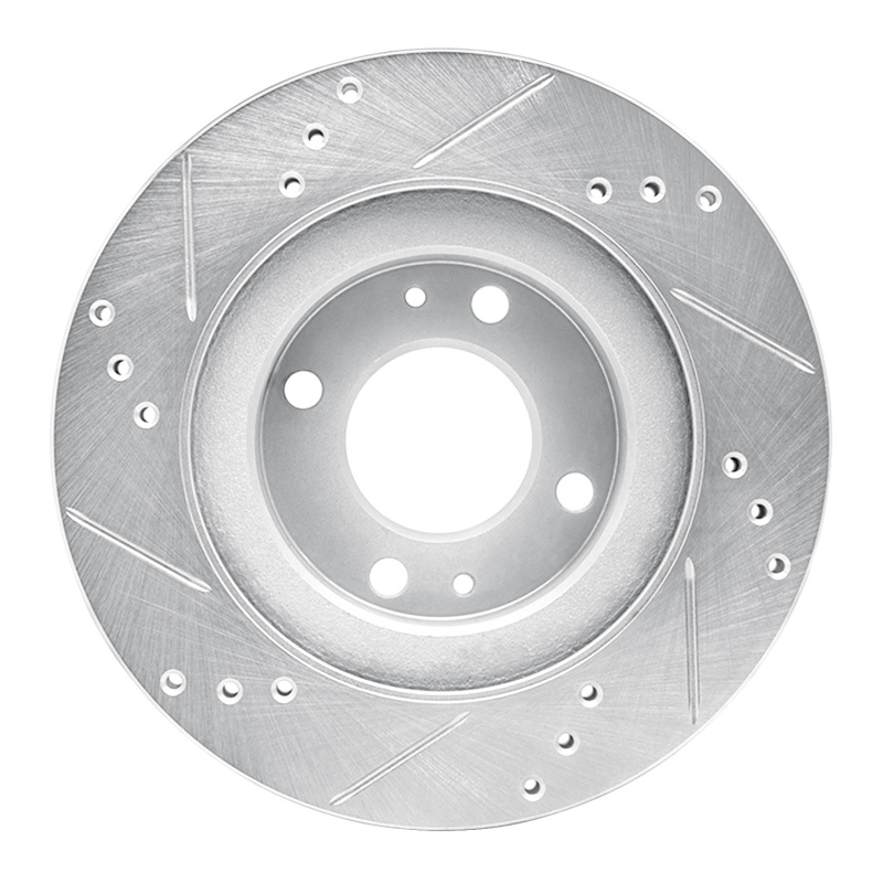 Picture of RNC Brake Rotor - Drill & Slot - R1 12-17 Mitsubishi I-MIEV Front Right Drilled & Slotted Silver Brake Rotor rnc631-72046R
