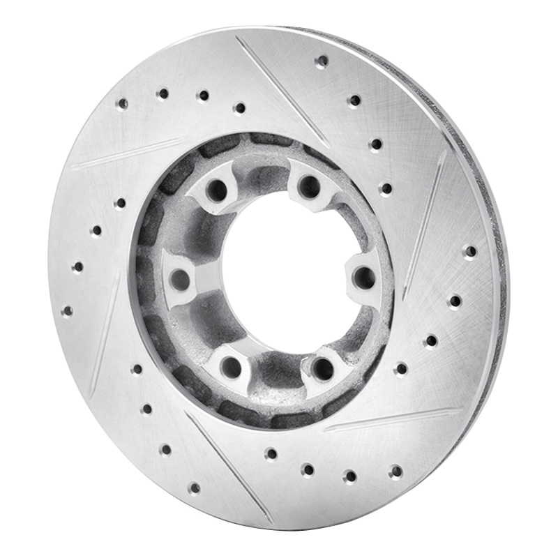 Picture of RNC Brake Rotor - Drill & Slot - R1 87-89 Dodge Raider Front Left Drilled & Slotted Silver Brake Rotor rnc631-72051L