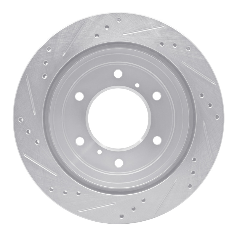 Picture of RNC Brake Rotor - Drill & Slot - R1 00-06 Mitsubishi Montero Rear Right Drilled & Slotted Silver Brake Rotor rnc631-72058R