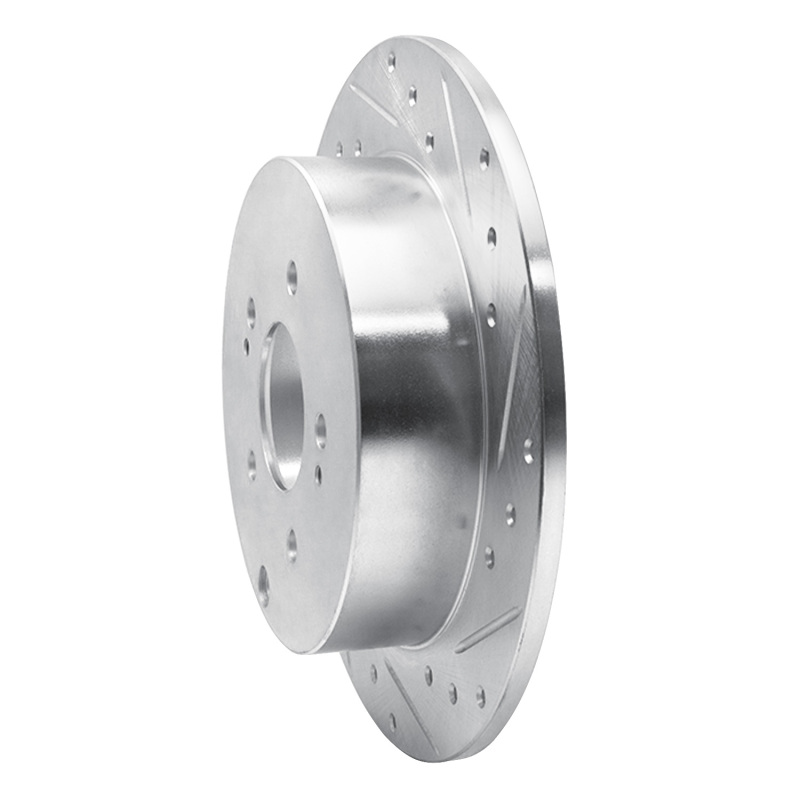 Picture of RNC Brake Rotor - Drill & Slot - R1 04-11 Mitsubishi Grandis (Mexico) Rear Right Drilled & Slotted Silver Brake Rotor rnc631-72060R