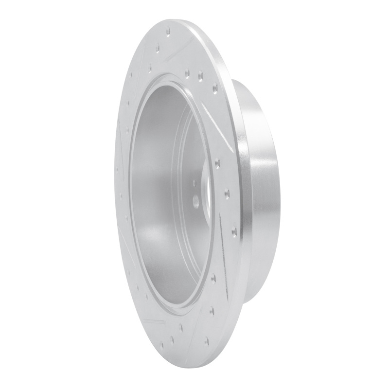 Picture of RNC Brake Rotor - Drill & Slot - R1 07-15 Mitsubishi Lancer Rear Right Drilled & Slotted Silver Brake Rotor rnc631-72062R