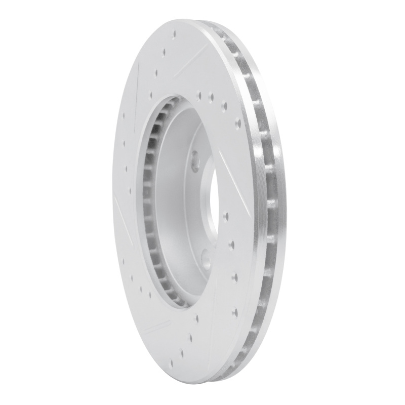 Picture of RNC Brake Rotor - Drill & Slot - R1 78-92 Audi 100 Front Right Drilled & Slotted Silver Brake Rotor rnc631-73000R